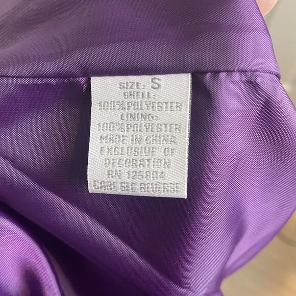 Purple Embroidered Open-Front Jacket by Dressbarn, size Small - Picture 8 of 8